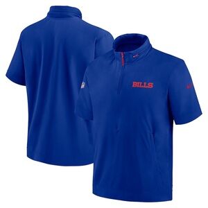 Nike Men's Royal Buffalo Bills Sideline Coach Half-Zip Jacket  Sz Medium - NWT